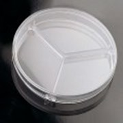 Caixa Petri PS, asséptica, três div., 90 mm