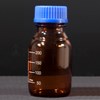 Frasco laboratório âmbar com rosca GL 45 azul 250 ml