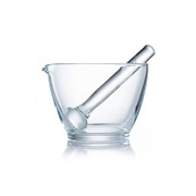 Almofariz com bico, vidro, com pilão, 180 mm, 2000 ml